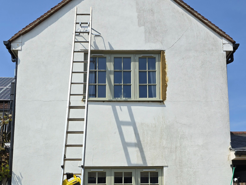 A home being paintedl